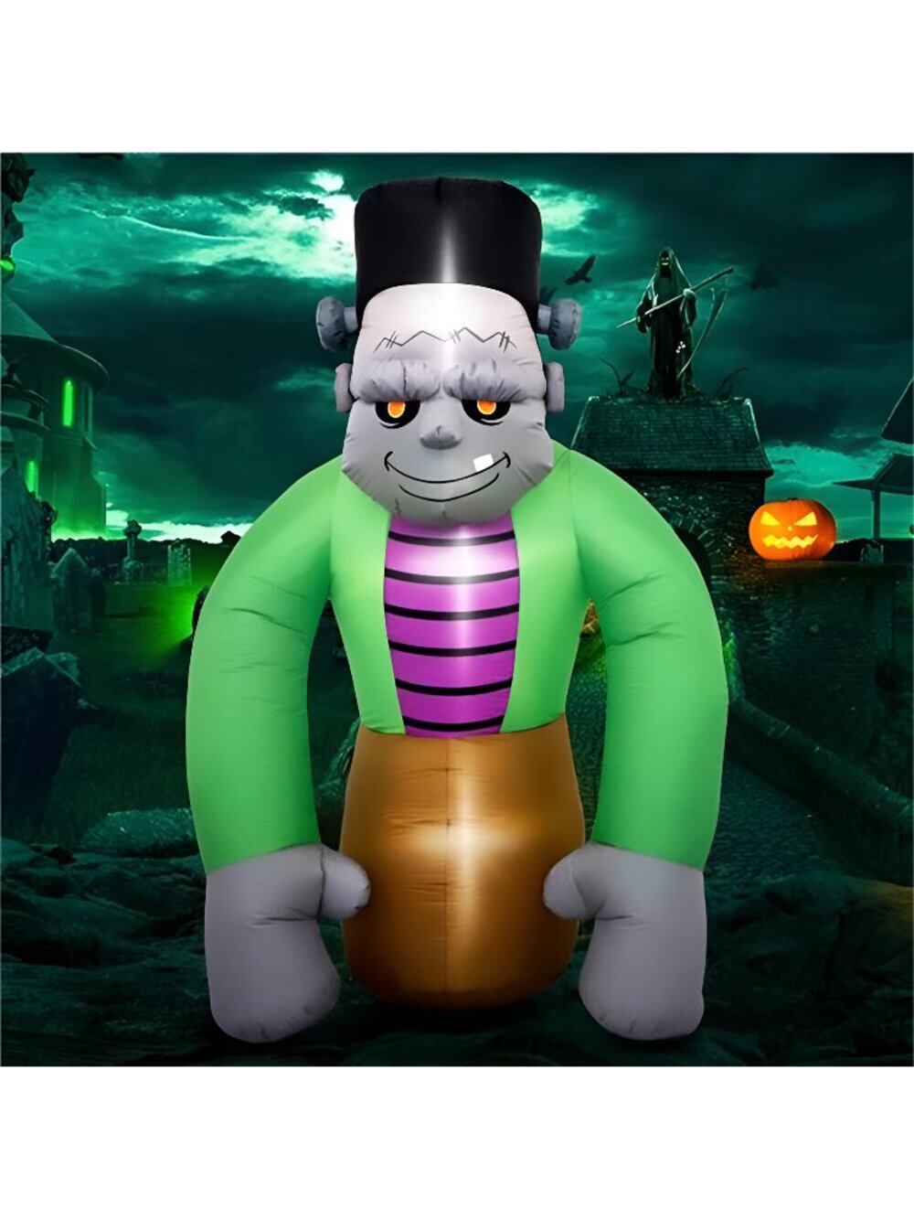 8Ft Tall Halloween Inflatable Frankenstein Inflatable Yard Decoration